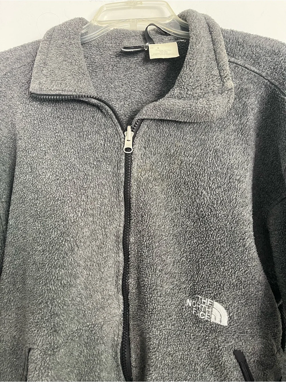 The North Face Men's Gray Zip-Up Fleece Jacket